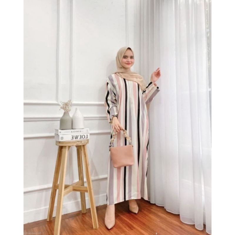 daster long lengan panjang LD 120 PB 130 bawah mata kaki, daster panjang viral kekinian, daster rayon busui terlaris ARBANI COLECTION-ORINA ( LOVE HITAM )