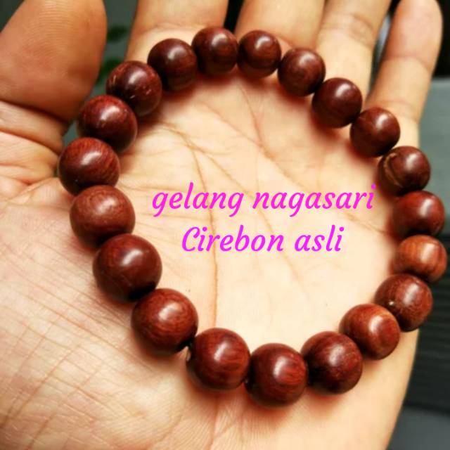 Gelang nagasari asli 10mm gelang kayu nagasari Cirebon asli