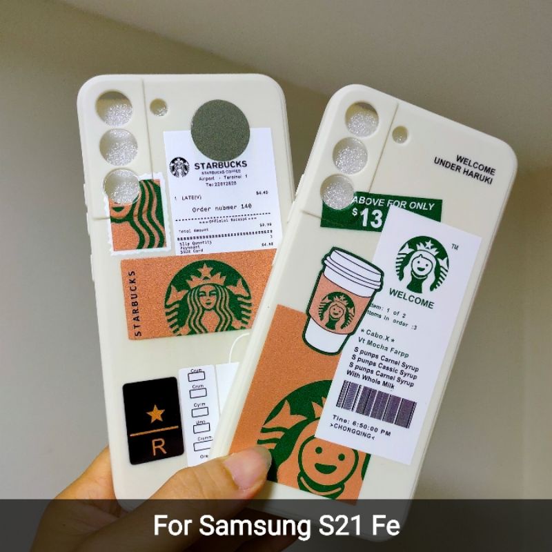 CASE SAMSUNG S21 FE , S20 FE SOFTCASE SILIKON CASING MOTIF GAMBAR STARBUCKS