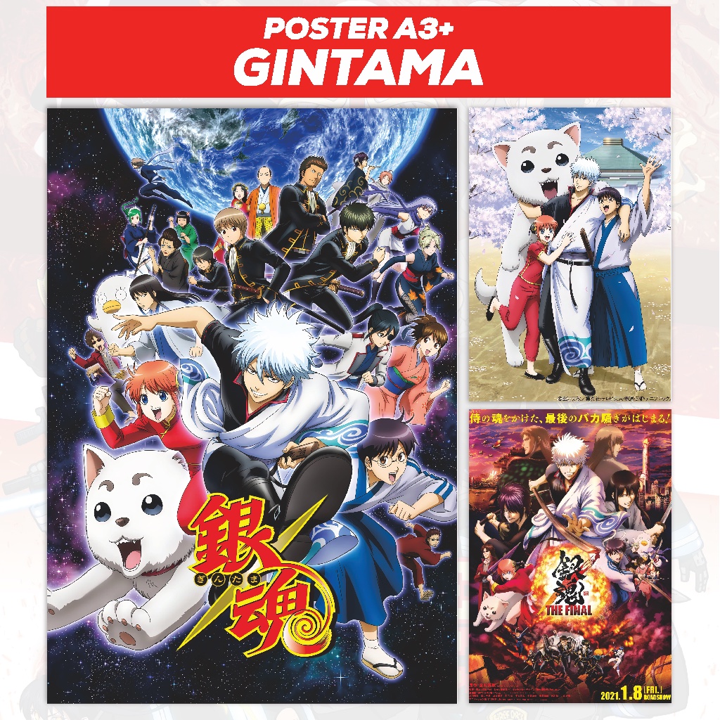 Jual Poster Gintama Anime Ukuran A3+ - Gintoki Kagura Shinpachi ...