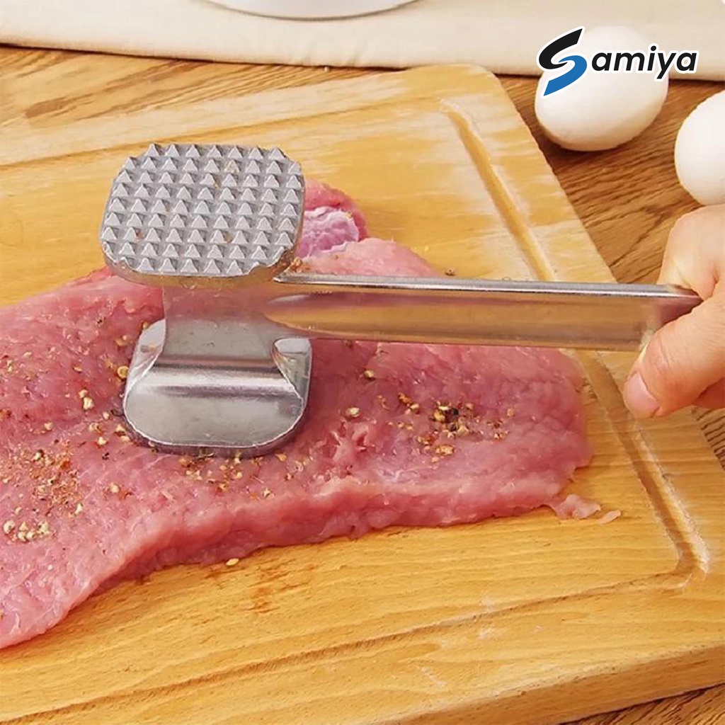 meat hammer alumunium / gepukan daging bumbu dapur / meat tenderizer / geprekan daging