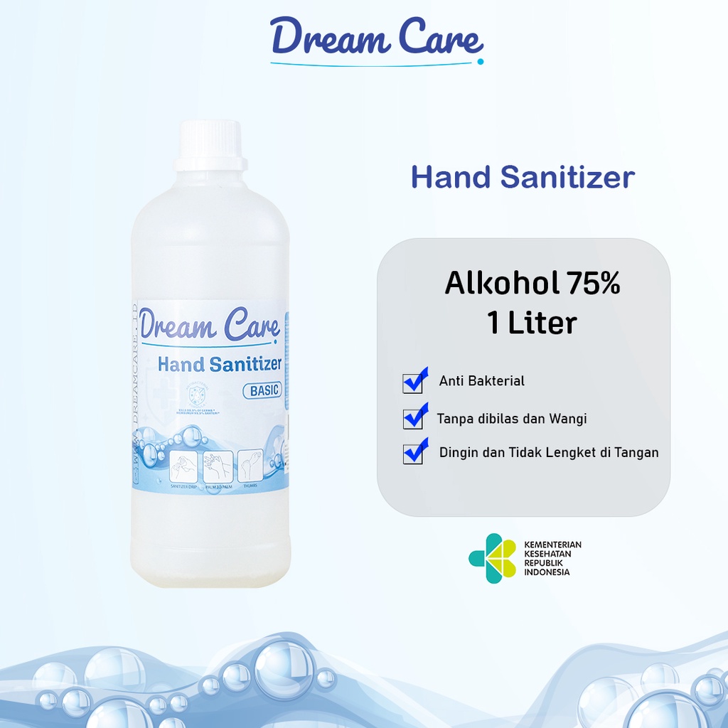 Dream Care Hand Sanitizer Cair 1 Liter Murah Kemenkes Who