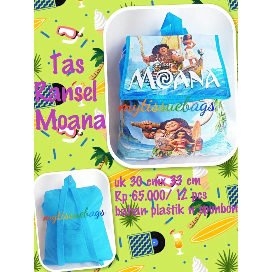 

souvenir ultah tas ransel moana moana goodiebag by LARVA