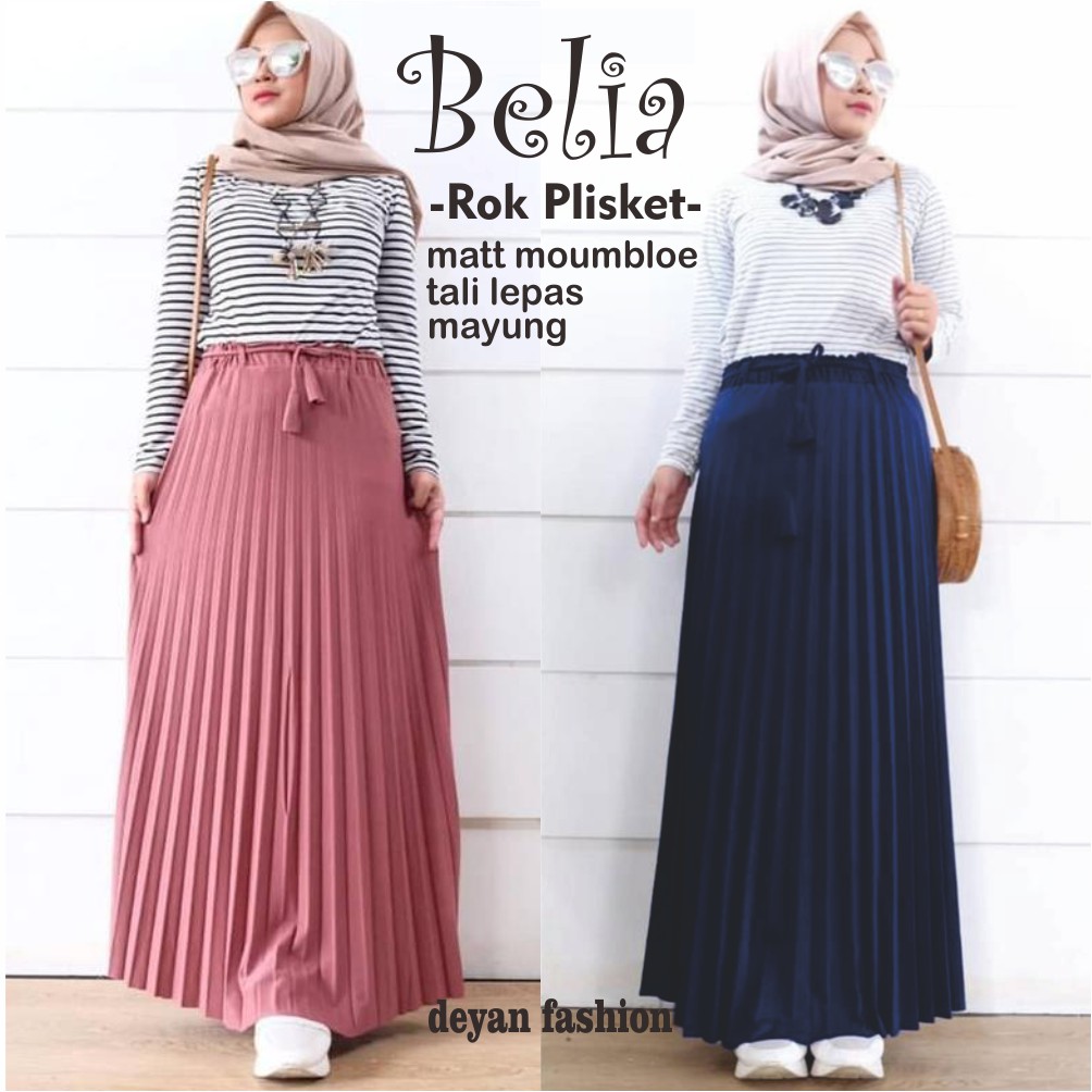 DF - Rok Plisket Premium // belia Pleated Skirt // Jersey Moumbloe Tali Lepas-1