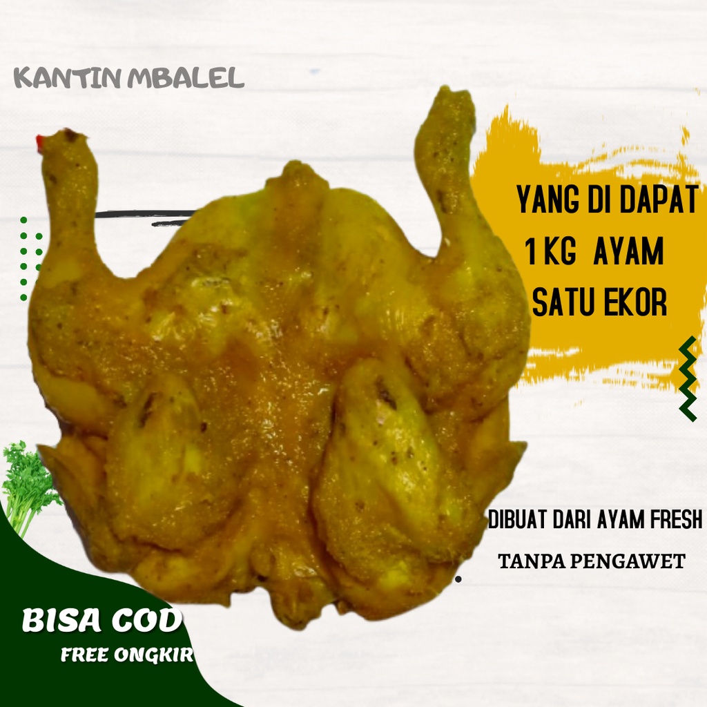 

AYAM NEGRI UNGKEP BUMBU KUNING KALSAN SATU EKOR DI BAKAR ATAU DI GORENG ENAK