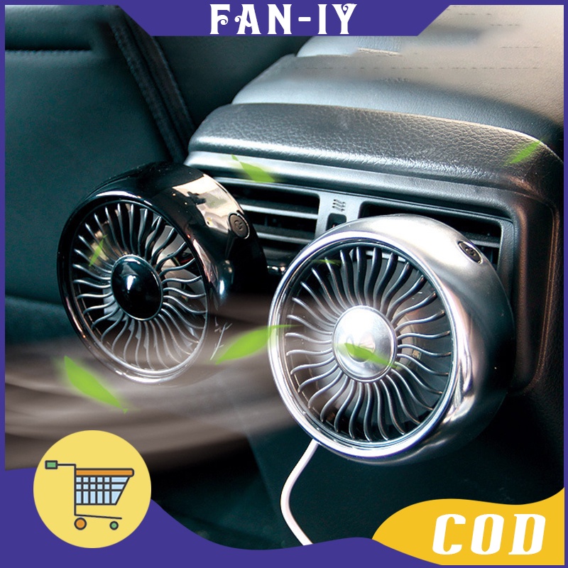 Kipas Angin Untuk Mobil / Kipas Low Noise Warna-Warni Untuk Ac Mobil / Kipas Angin Usb Angin Portabl