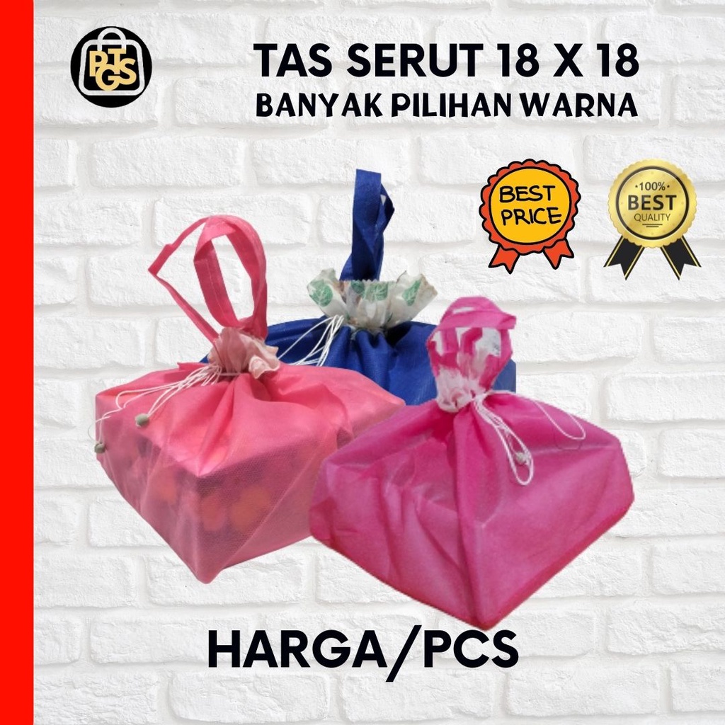 ExtraWrap (CCA) Tas hajatan murah serut polos besek bambu 18 x 18 Gratis Ongkir