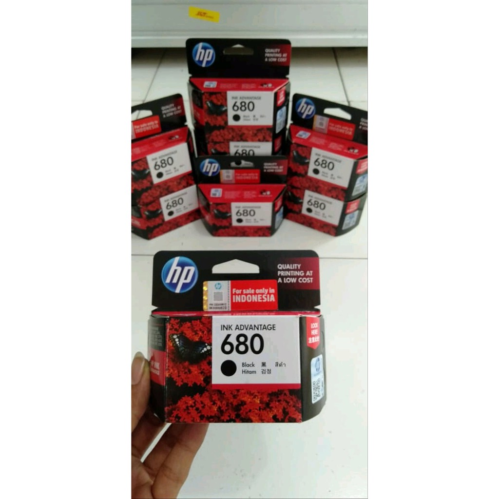 Catridge Cartridge Original HP 680 Hitam Black F6V27AA Tinta Printer HP Deskjet 1115 2135 3635 3835