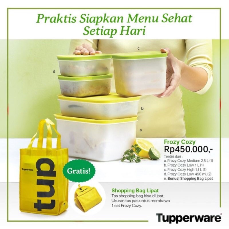 Promo Tupperware Frozy Cozy Set Toples Murah