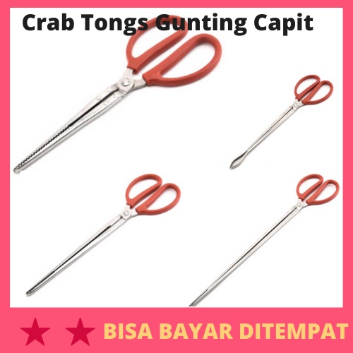 

Crab Tongs Gunting Capit Japit Pengambil Kepiting / Gunting Alat Jepit Penjepit Jepitan Capit Capitan Penangkap Tangkap Nangkap Kepiting Jumbo Belut Udang Gurita Lobster Tikus Daging Ikan Mancing predator makanan Masak panjang Stainless Kecil murah ori