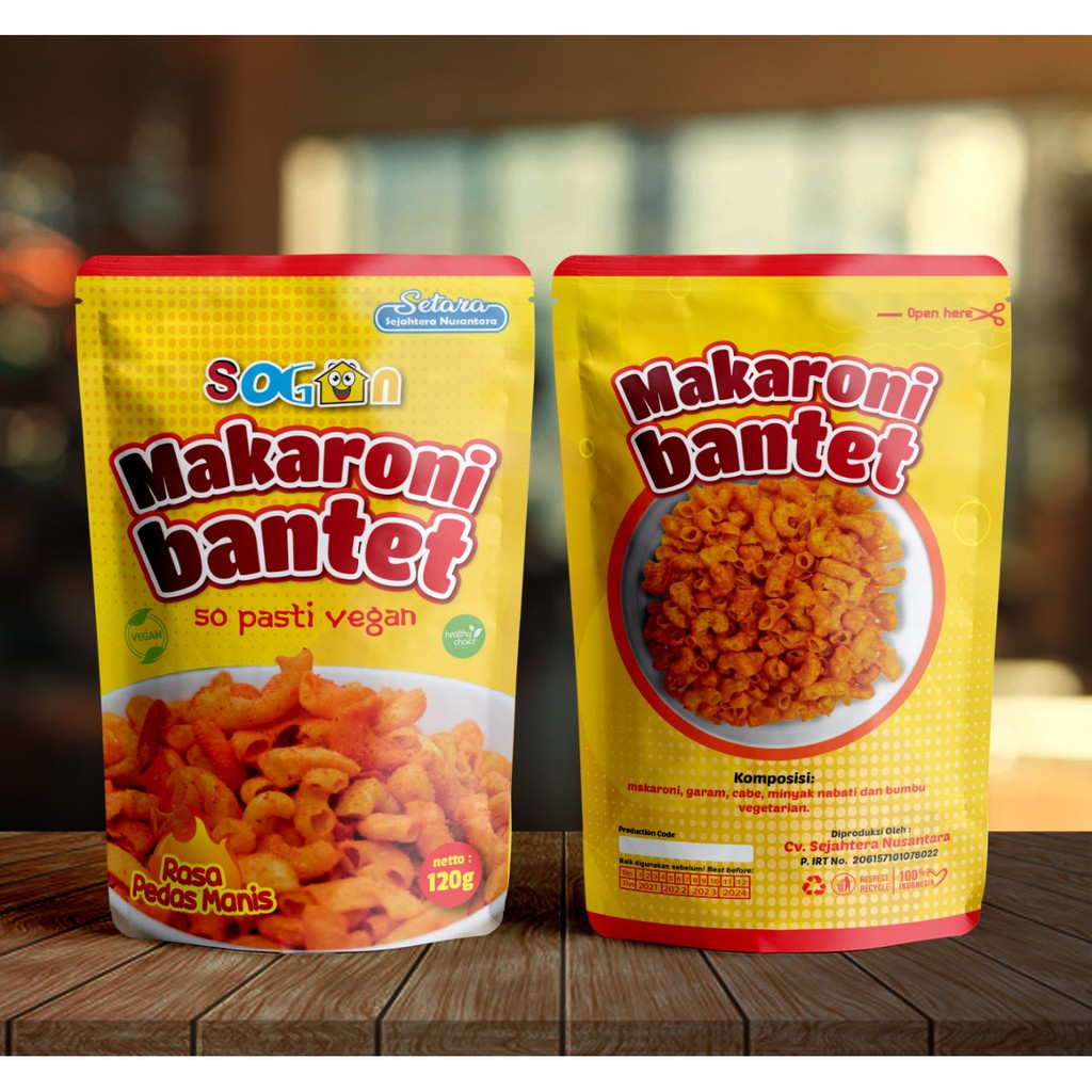 

snack makaroni bantet vegan