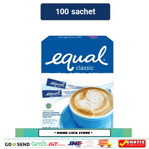 

Equal Classic Sweetener Sachet (100 Sticks) - Pengganti Gula