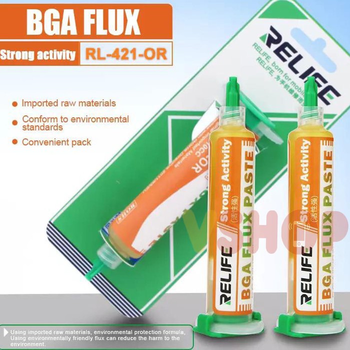 FLUX PASTA RELIFE RL-421-OR MINYAK PASTA SOLDER FOR BGA 10CC