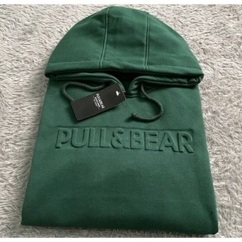 Jaket Hoodie PullBear Emboss 3D Hitam - Sweater Pull &amp; Bear Premium Unisex