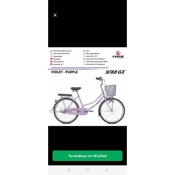 Sepeda CTB Keranjang 24Inch Exotic 9788 GX Hi-ten stell