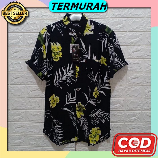 Kemeja Pria Top Man Kasual Formal Kerja Kemeja Pria Motif Printing Pan New Kemeja Surfing Pria Motif