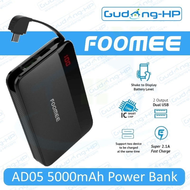 Foomee AD05 5000mAh Led Indicator Powerbank