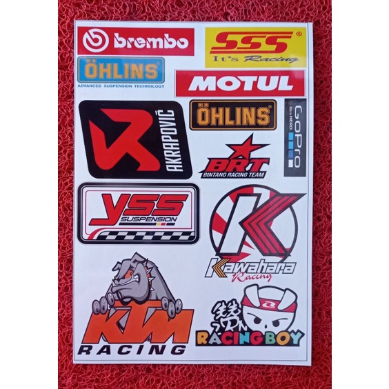 Jual STIKER RACING STIKER MOTOR STIKER HELM KODE B | Shopee Indonesia