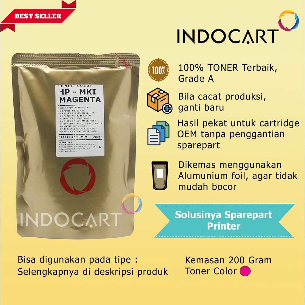 Serbuk Toner Warna Mitsubishi-642A-HP CP4005-200gr