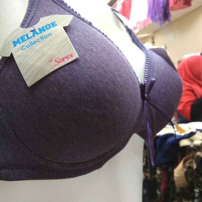 Bra Wanita Sorex 11106 | Bra Tanpa Kawat Busa Tipis Model Melange Full Cup