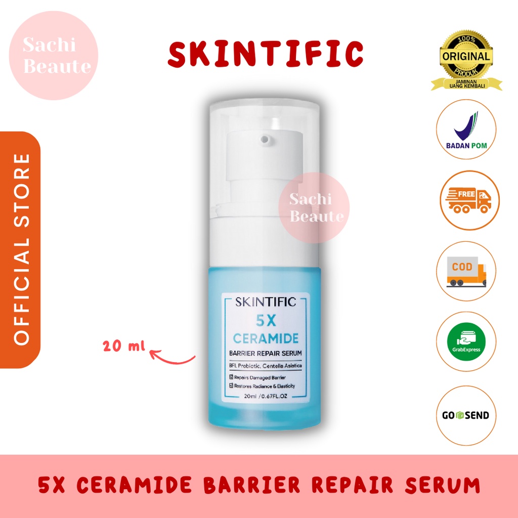 SKINTIFIC - 5X Ceramide Skin Barrier Repair Serum Scientific Power Repairing Essence Facial Skin Serum 20ml BPOM