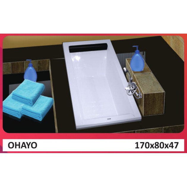 Bathtub Long Zentiro Ohayo Bonus Bantal, Avur & Kran