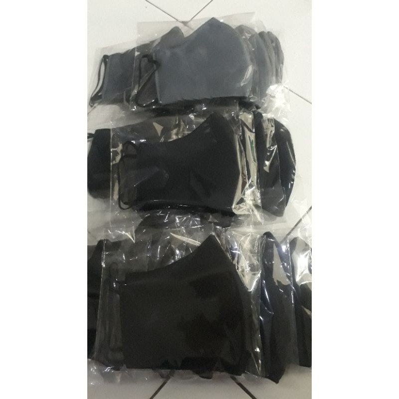 masker kain 3 lapis polos