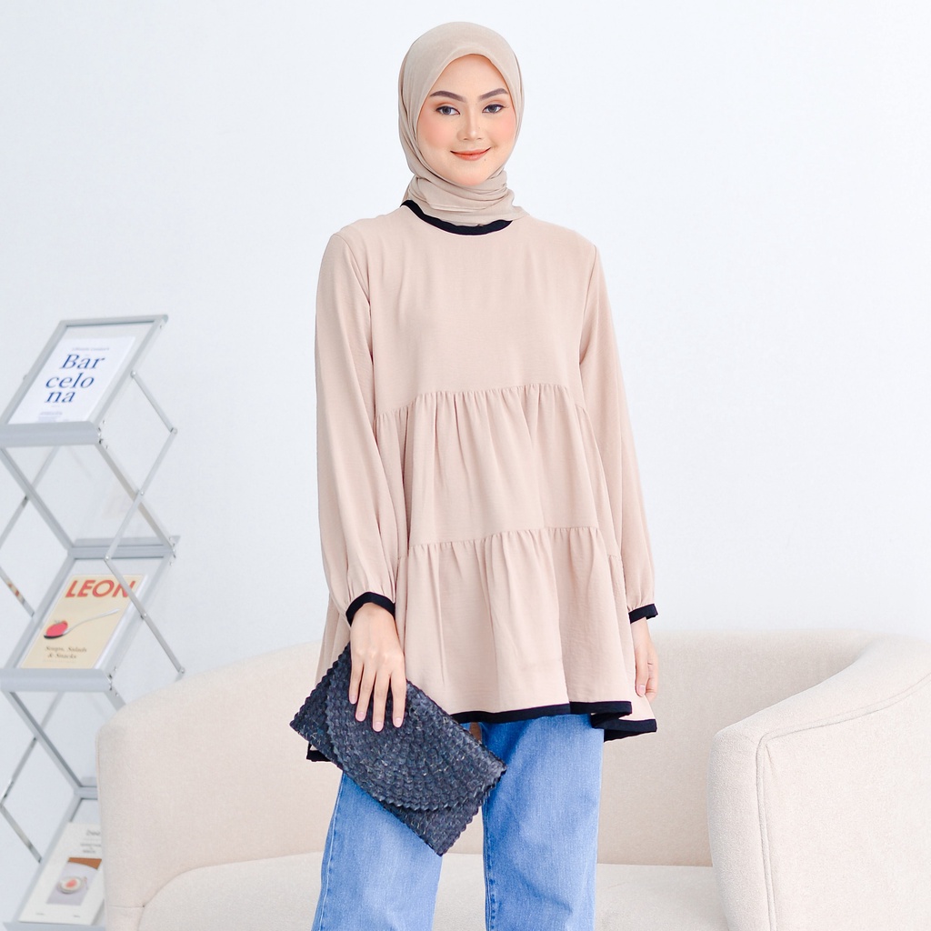 NUNA Esly Tunik Plain Creamy ESLY