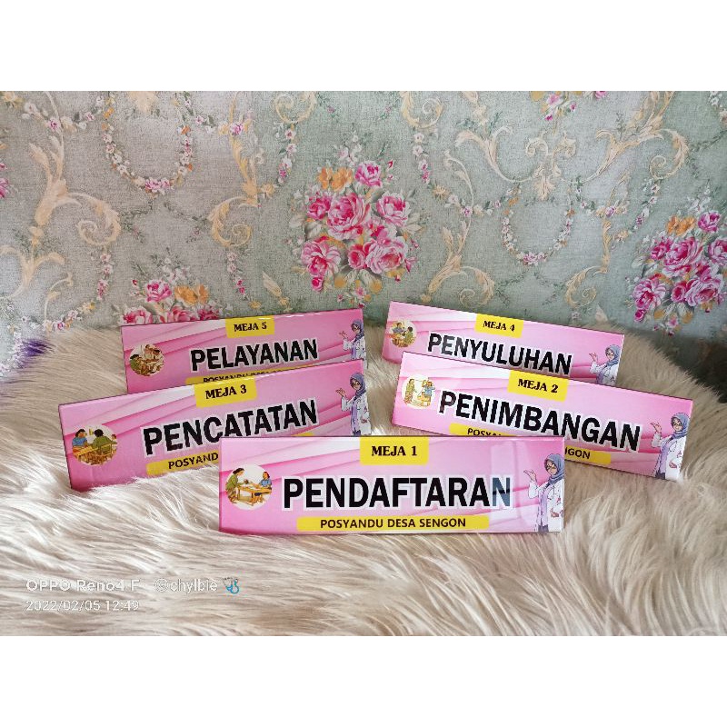

Papan Meja Posyandu - Papan Meja Nama - Name tag