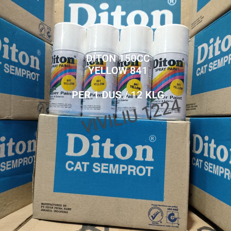 Pilok Cat Diton Yellow 841 Per 1 Dus / 12 Klg Kuning 150cc Harga Per 1 Dus (12) Cat Semprot Diton 150cc Pilok Diton Pilox Diton Cat Diton 150cc