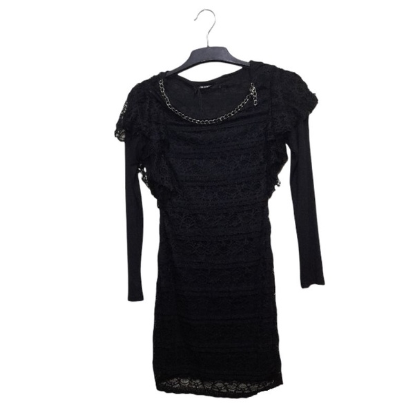 SHORT DRESS ZY & FB KOREA SPECIAL BRUKAT MOTIF RANTAI GOLD IMPORT