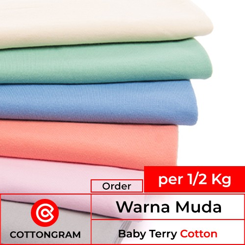 Kain Baby Terry Bahan Sweater Jaket Hoodie Babyterry Katun
