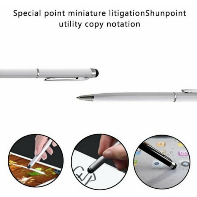 Stylus Pen 2IN1 Handphone Sensitive Phone Touch Screen Pulpen Ballpoint Stylus Pena