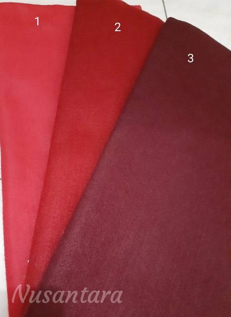 Kain Flanel / kain felt 1 meter RED series, kain sumbu hidroponik warna warni