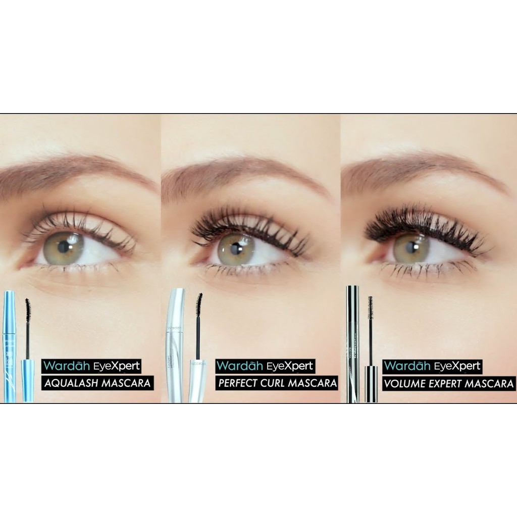 [ESTI KOMESTIK] WARDAH EYEXPERT SERIES / EYELINER / MASKARA / AQUA LASH PERFECT CURL VOLUME MASCARA