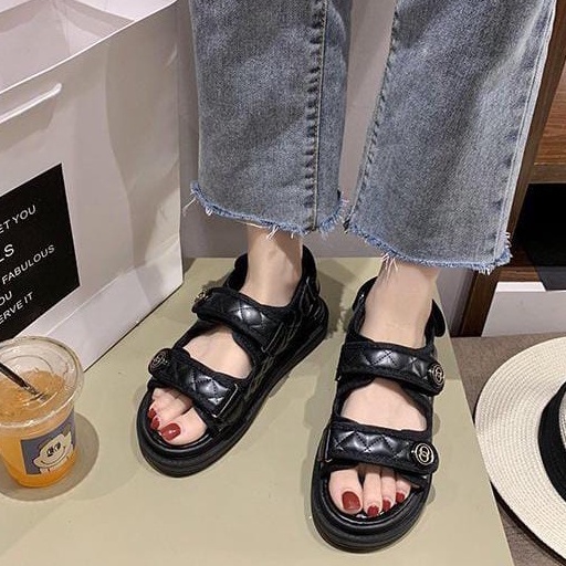 TBIG [COD] Sandal Tali OCHANNEL Wanita Import Korea Style Santai Wanita Remaja