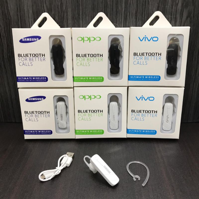 HEADSET BLUETOOTH SINGLE HANDSFREE WIRELESS EARPHONE SINGLE