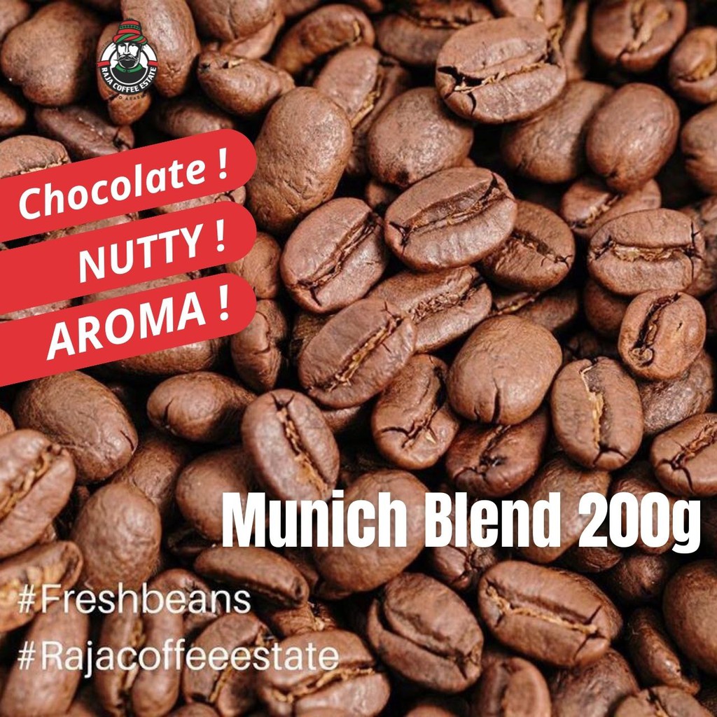 

KOPI ARABIKA 200G RAJA COFFEE ESTATE BIJI BUBUK ACEH GAYO MUNICH BLEND JAMIN FRESH ROAST