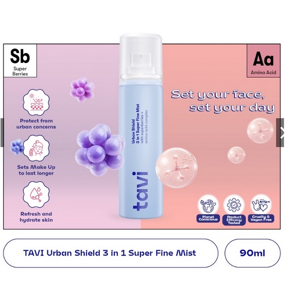 Tavi urban shield 3 in 1 super fine mist 90ml