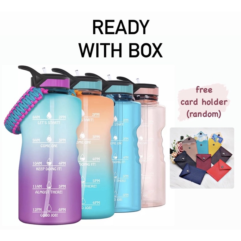 READY - Botol Motivasi AKASO - Botol Penanda Waktu - Botol Viral Artis - Tumblr Lucu