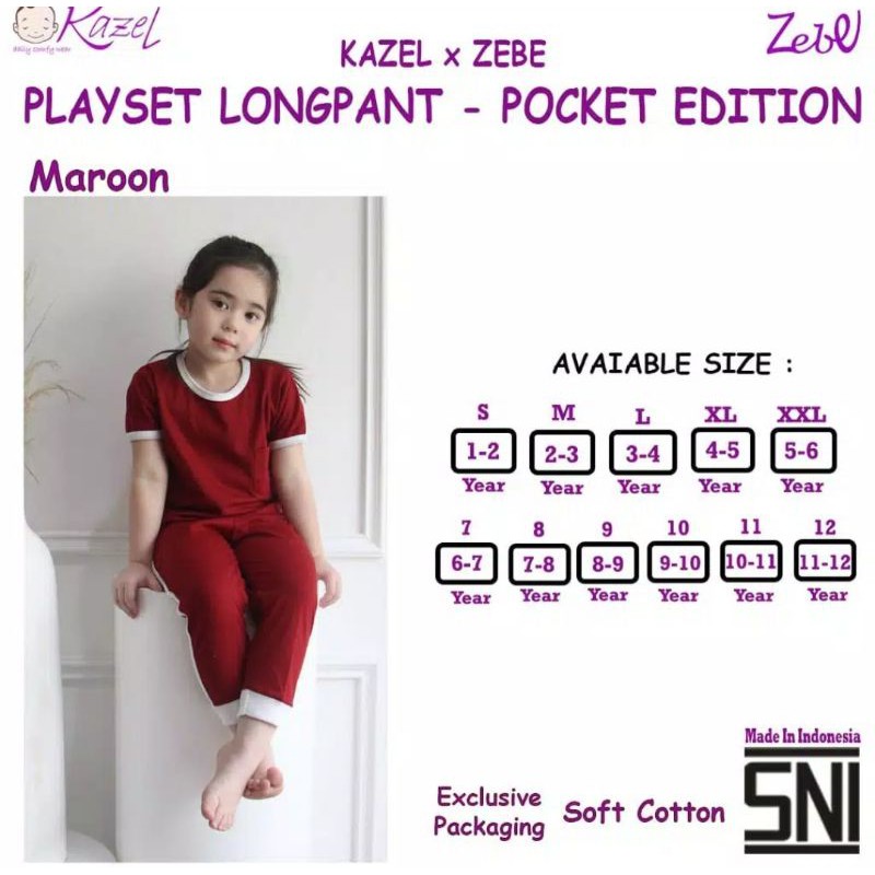 Kazel piyama Playset longpant Pocket Edition part 2/ Zebe Playset Longpant