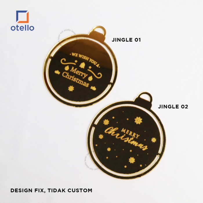 Jingle Ornament Dekorasi Kado Natal Hang Tag Gift Gantungan Christmas