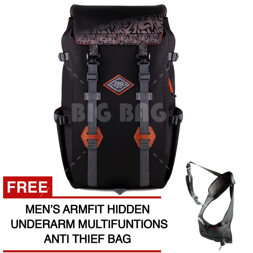 PTS - Gear Bag Eternity Mountaineering Backpack + FREE Men's Armpit - Black