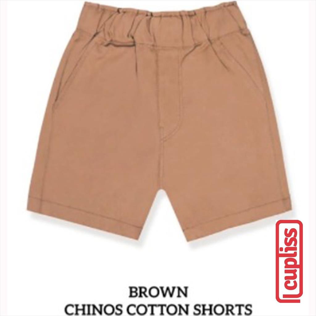 Brown Little Palmerhaus Chinos Cotton Shorts Celana Anak