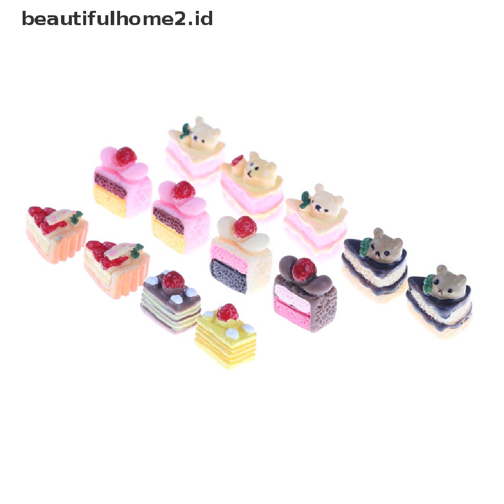 (Beautifulhome2) Buku Literatur Bahasa MandarinId 5pcs Miniatur Kartun Beruang 3d Bahan Resin Untuk Rumah Boneka