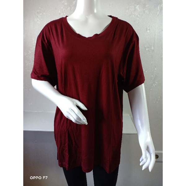 KAOS V NECK XXL ATASAN WANITA KAOS XXL KAOS JUMBO KAOS POLOS KAOS BIGSIZE XXL