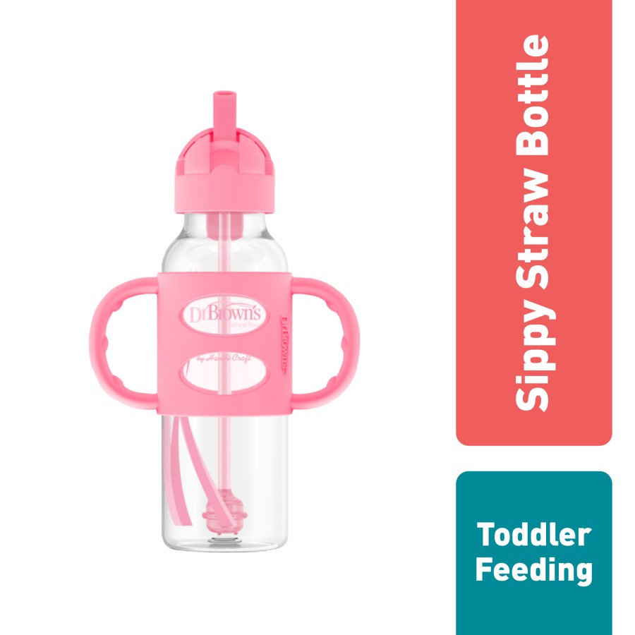 Dr Brown's Sippy Straw Bottle 80z 6m+