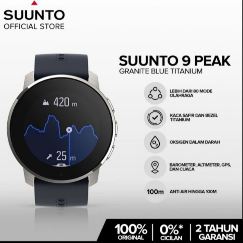 Suunto 9 peak Granite blue titanium
