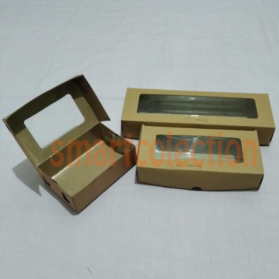

Kekinian !!! Kardus Brownies - Window Uk. L / Warna Coklat / Isi 100 pcs / Dus Bronis / Paper