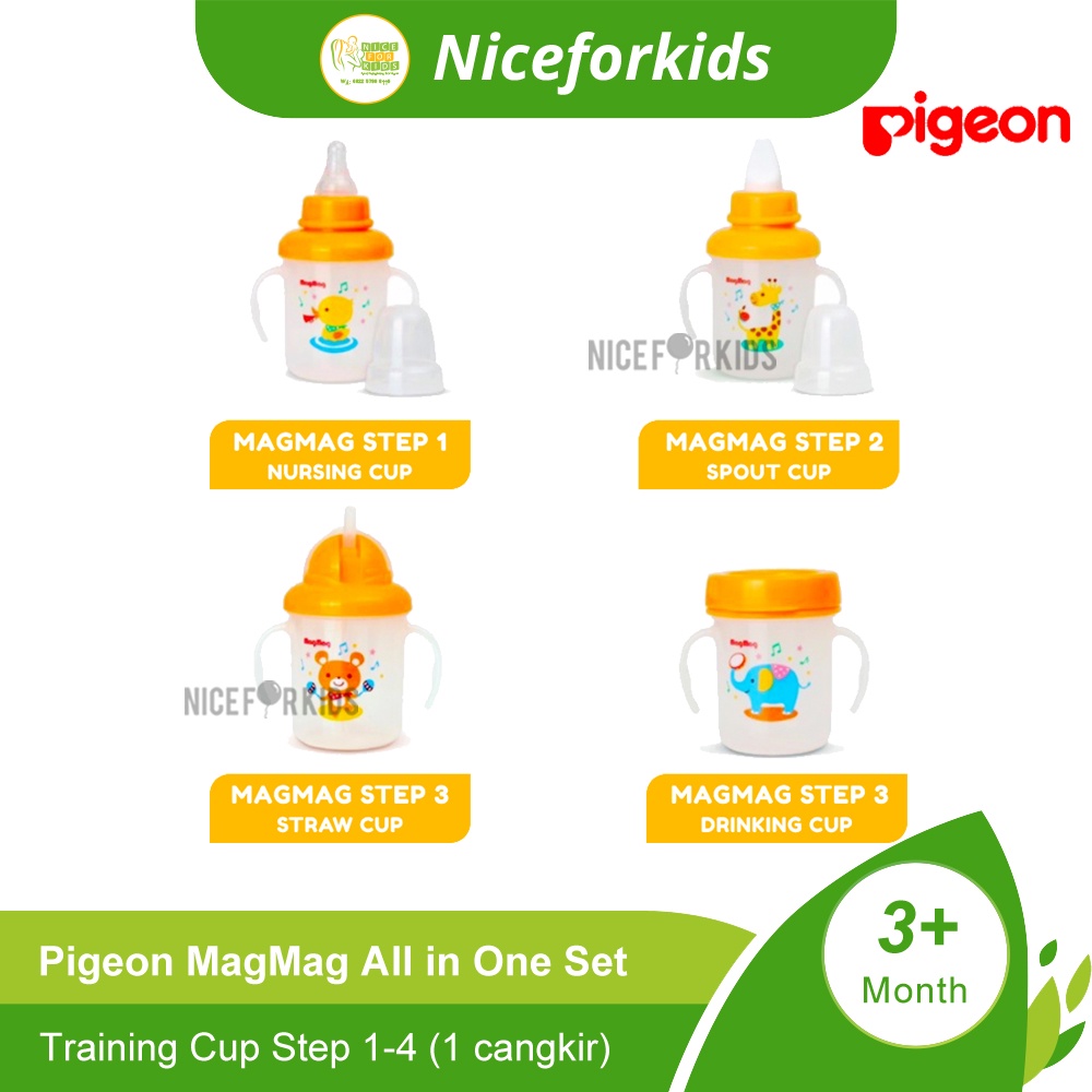 Pigeon Mag Mag Training Cup Isi 1 Cangkir Botol Minum Anak Bayi